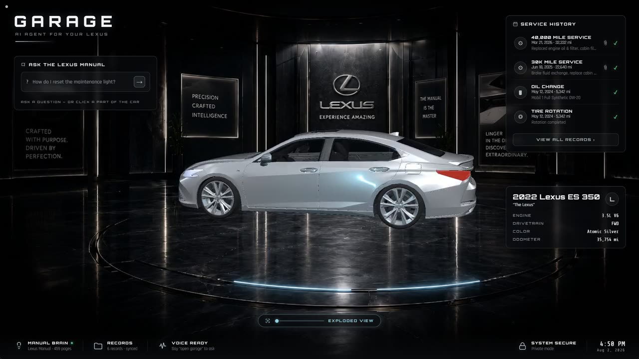 GARAGE, the car agent, filmed running