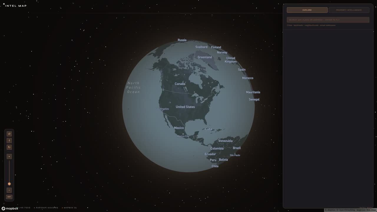 INTEL MAP, the property globe, filmed running