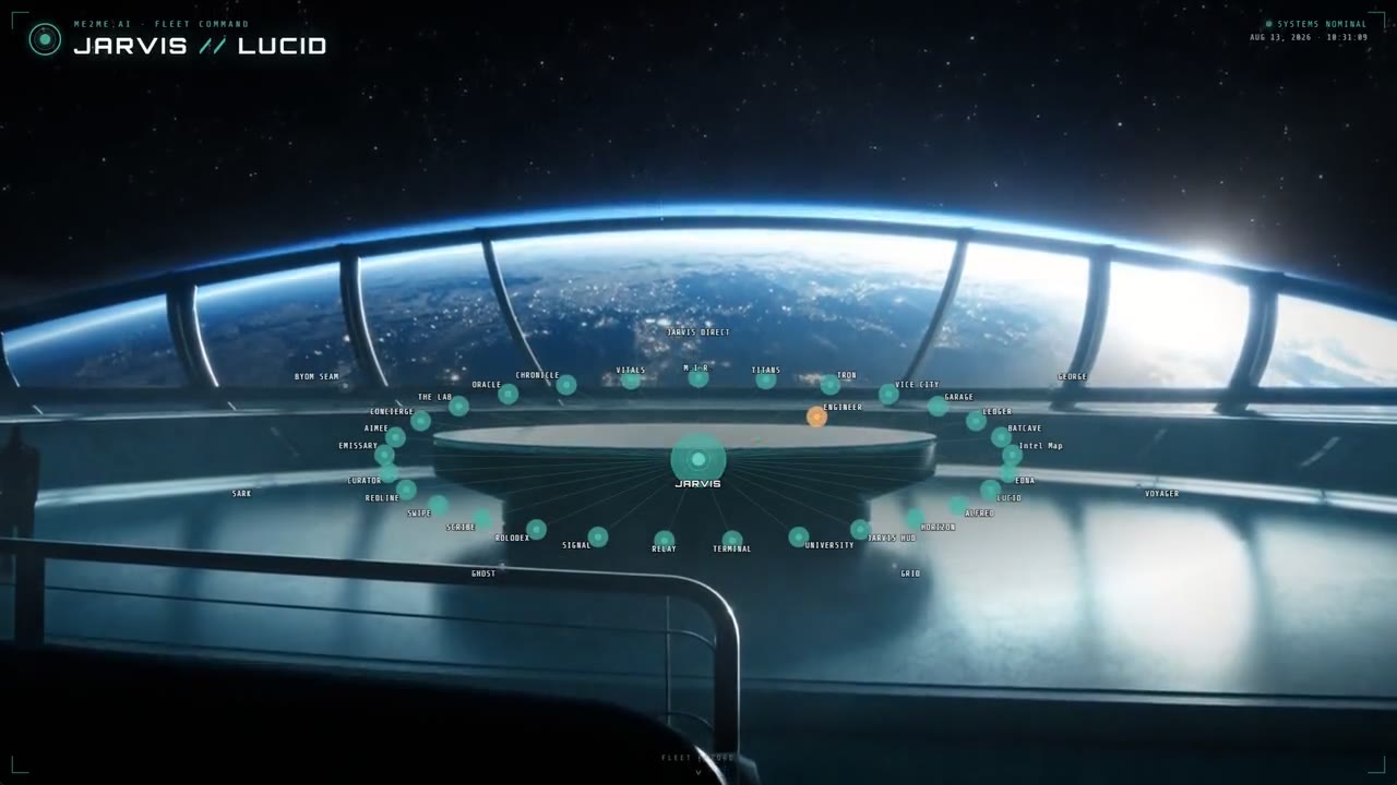 LUCID, the fleet command bridge, filmed running