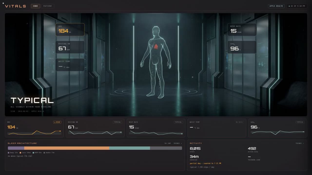 VITALS, readiness and record, filmed running